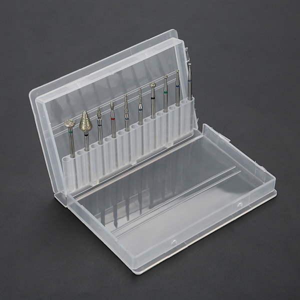 10 st / set legering stål nagelkonst borr polerhuvud kit nagelborrmaskin tillbehör 06#