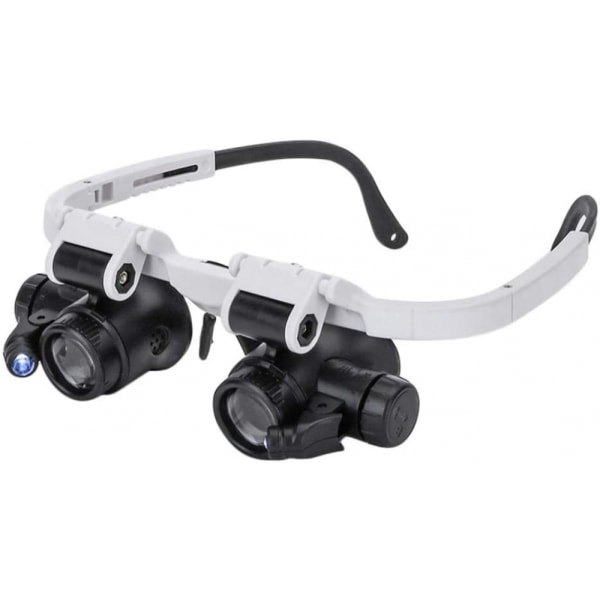 Pannbandsglasögon med LED-ljusförstoringsglas 8X 15X 23X Watch Smycken Optisk linsglasförstorare