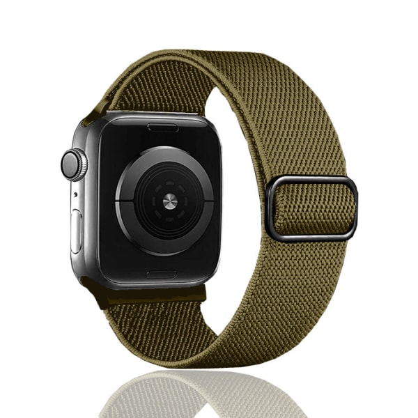 Kompatibel med Apple Watch-rem 38mm 40mm 41mm  Damer Herrer, Stretchy Nylon Solo Loop Armbånd for iWatch SE Serie 7 6 5 4 3 2 1, Grønn