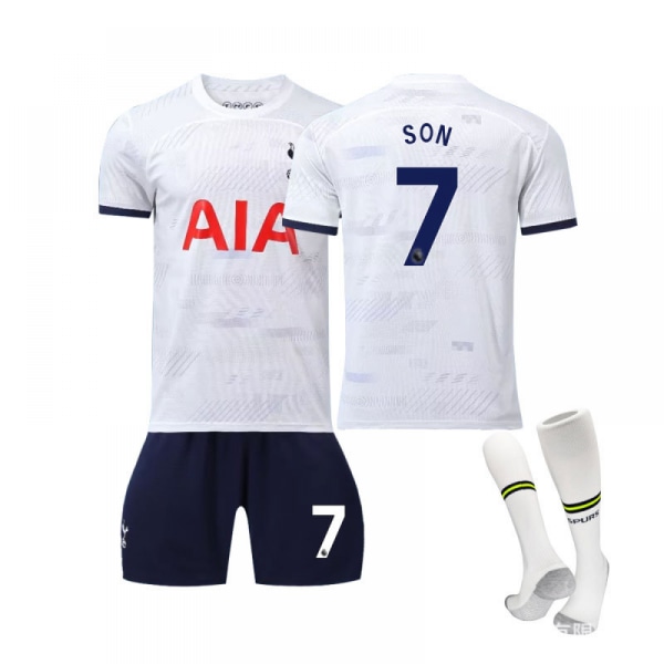 23/24 Tottenham Stadium Hjemme Børnesæt med Strømper 7 SON children' sizes26