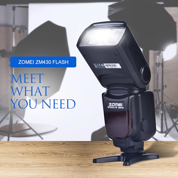ZOMEI ZM430 Trådlös blixtsko på kameran Flash Speedlite för DSLR-kamera