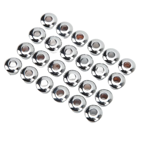 24 st gitarrsträngsknappar Ferrules 10 mm Högpresterande plastmaterial Halvstängt design Gitarrdelar Silver