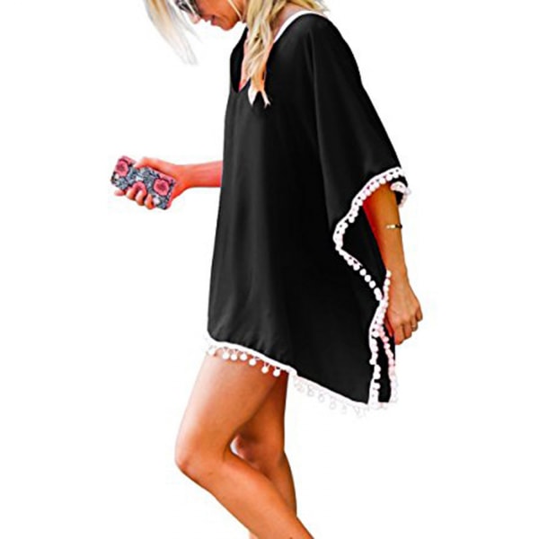 Kvinnors Chiffon Baddräkt Strand Badkläder Cover Ups för Badkläder --- Lila B（Storlek 2XL）