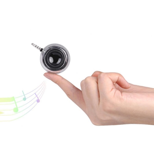 Bärbar mobiltelefon högtalare Aux Audio Jack Mini trådlös rund form Kraftfull kristall högtalare
