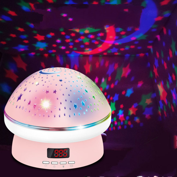 Star Projector Light, Star Sky Night Light, 360° roterande fjärrkontroll / timer / Multi Color Change nattlampa för barn Baby sovrum (rosa)