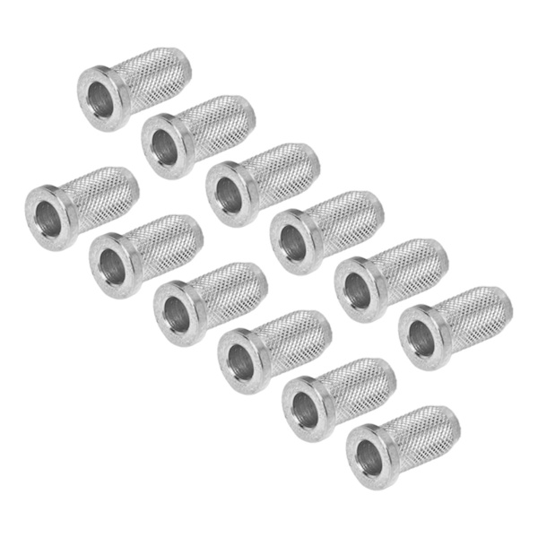 12 st gitarrsträng ferrules ersättning metall elektrisk gitarr sträng bussningar silver