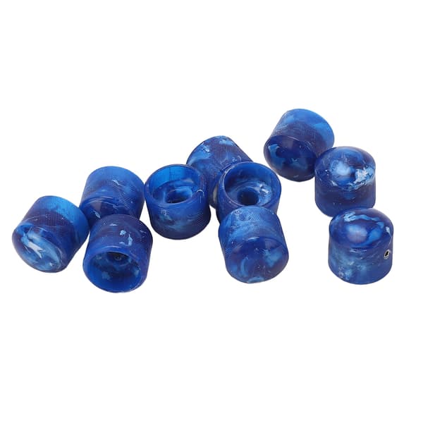 Volumen Tone Dome Knobs Plast Kontrol Elektrisk Guitar Bas Dele Tilbehør med Hex Nøgle GD84 Blå