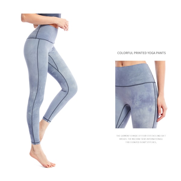 Kvinnors Tie Dye Leggings med hög midja Magkontroll Träningsträning Leggings Yogabyxor för kvinnor（JK93）XL
