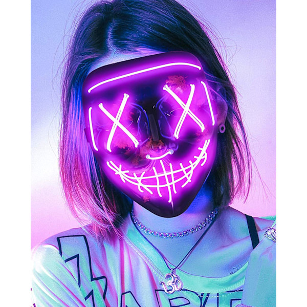 Halloween LED-kauhumaski, tyylikäs ja cool