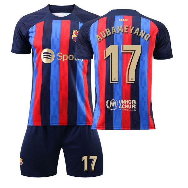 Barcelona fotbollströja set säsongen 22-23 - nr 17 AUBAMEYANG#16 No.17 AUBAMEYANG #16