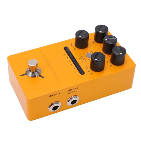 Elektrisk gitarr effektpedal stereo simulering gul metall enkel effektpedal för inspelning