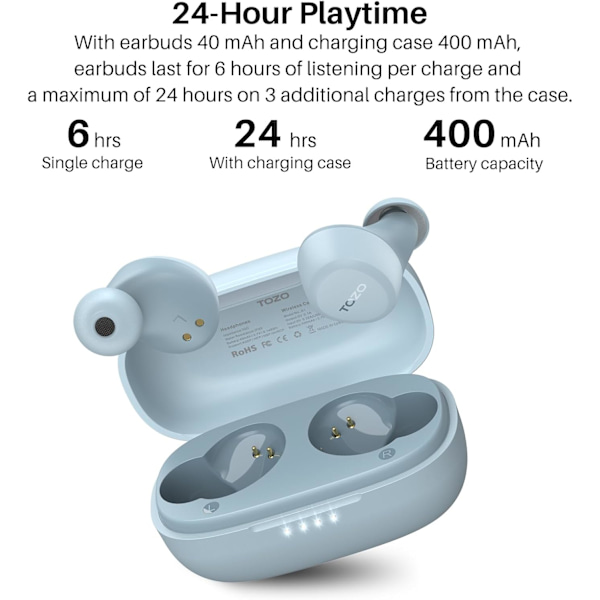 A1 Mini langattomat nappikuulokkeet Bluetooth 5.3 kevyet kuulokkeet sisäänrakennettu mikrofoni, IPX5 vedenpitävä, mukaansatempaava ensiluokkainen ääni