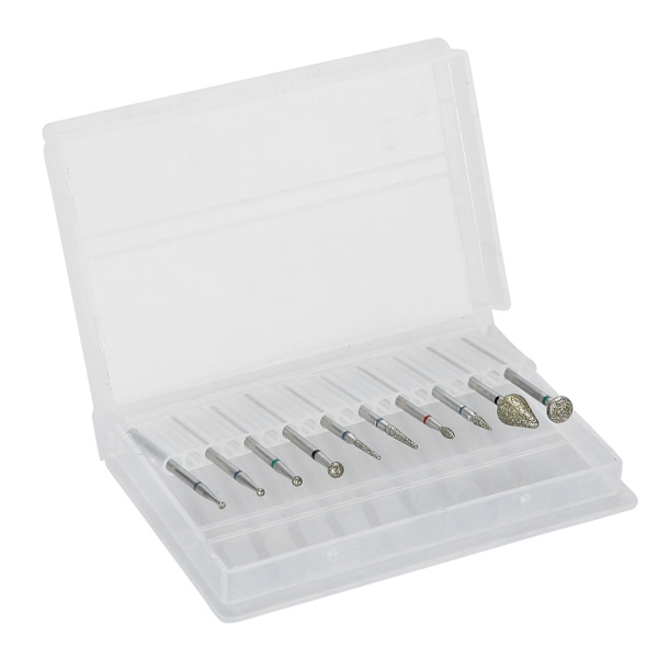 10 st / set legering stål nagelkonst borr polerhuvud kit nagelborrmaskin tillbehör 06#