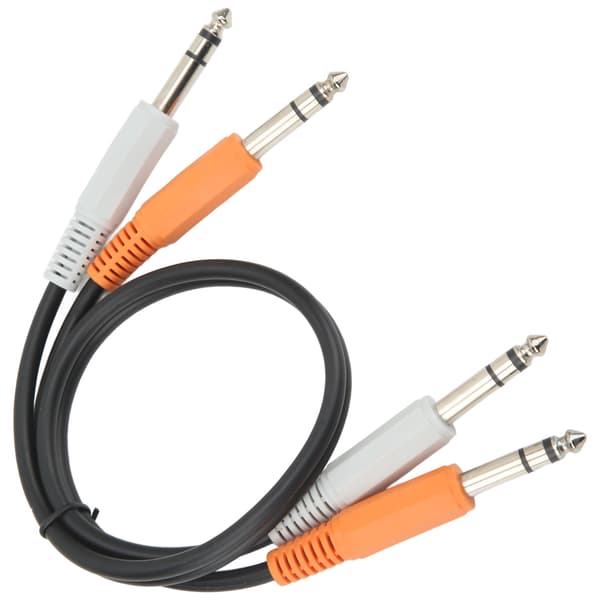 Stereo lydkabel 45 cm 6,35 mm til 6,35 mm han til han lydadapterkabel til mikrofon