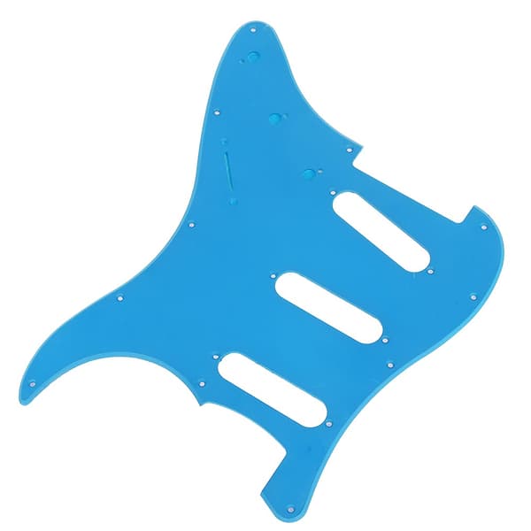 PVC Matt 11 Håls SSS Pickguard För Stratocaster Gitarr Olika Färger (blå)