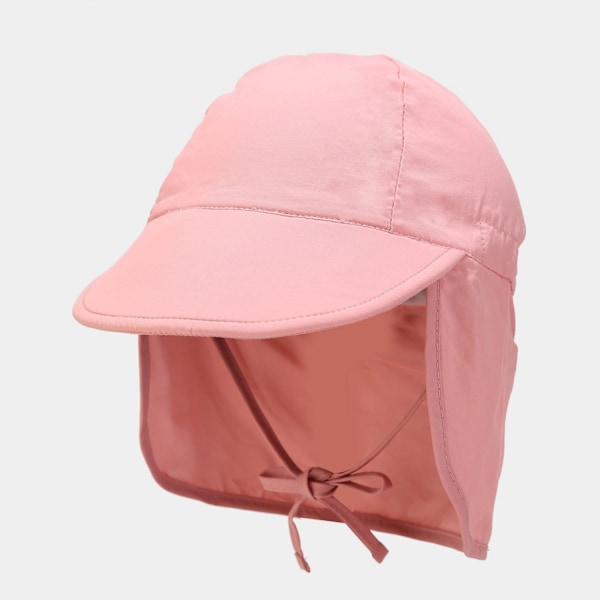 AVEKI Solhatt for barn, utendørs, for gutter og jenter, med nakkeklaff, UPF 50+, mesh, stor brem, hurtigtørkende, 4-8 år, fotturer, fiske, rosa