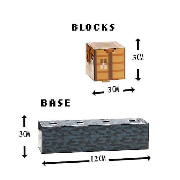 Minecraft Building Block Skrivbordslampa Gör det själv-sömnad Bordslampa Leksaker USB Charge