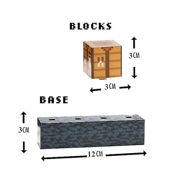 Minecraft Byggeklodser Skrivebordslampe Diy Syning Bordlampe Legetøj Usb Opladning