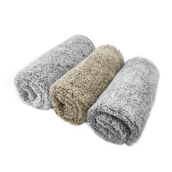 Mikrokuitu Puhdistusliinat, Ei Hankaa, Uusiokäyttöiset & Pesu Kestäviä - 13.7x13.7\" Harmaa (2-Pakkaus)