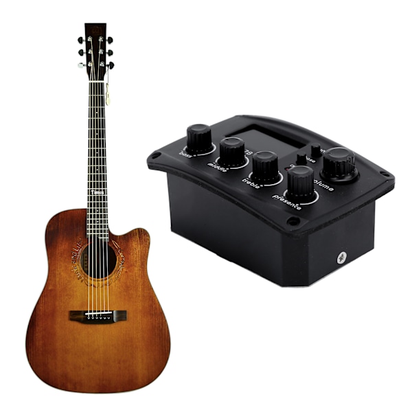 Gitarr pickup LCD-display tuner set kit instrument tillbehör ersättning för folk ClassicKLT-17B