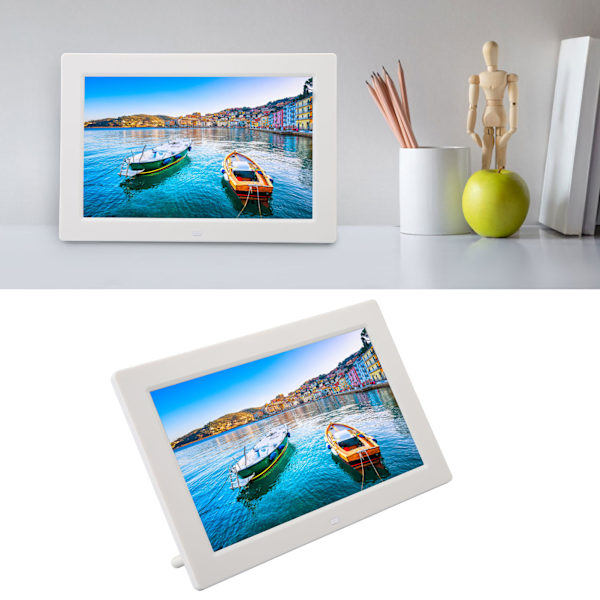 Digital fotoram 9,8 tum 1080P HD multifunktionell mini smart elektronisk fotoram med fjärrkontroll för hemmet