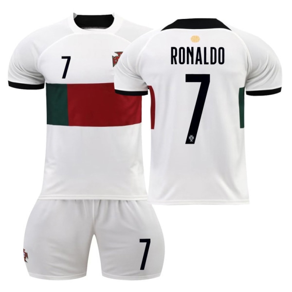 22/23 Portugal Hjemme/Borte Cristiano Ronaldo Fotballsett-motstanderens bane（svart）#26 opponent's field（black） #26