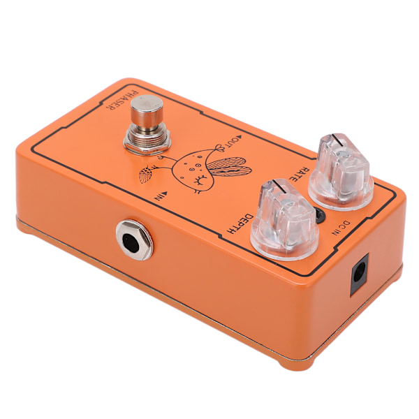 Phase Effect Metal Rate Depth Knobs Gitarr Monoblock Phaser Pedal Inbyggt 9V 300mAh Batteri