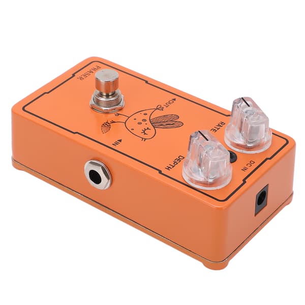 Phase Effect Metal Rate Depth Knobs Guitar Monoblock Phaser Pedal Indbygget 9V 300mAh Batteri
