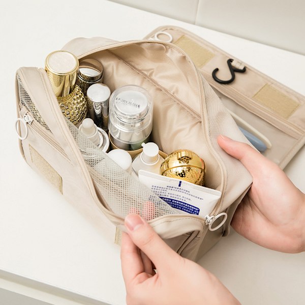 Hängande toalettväska Resväska för toalettartiklar Makeupväska Stor kapacitet Resande tillbehör