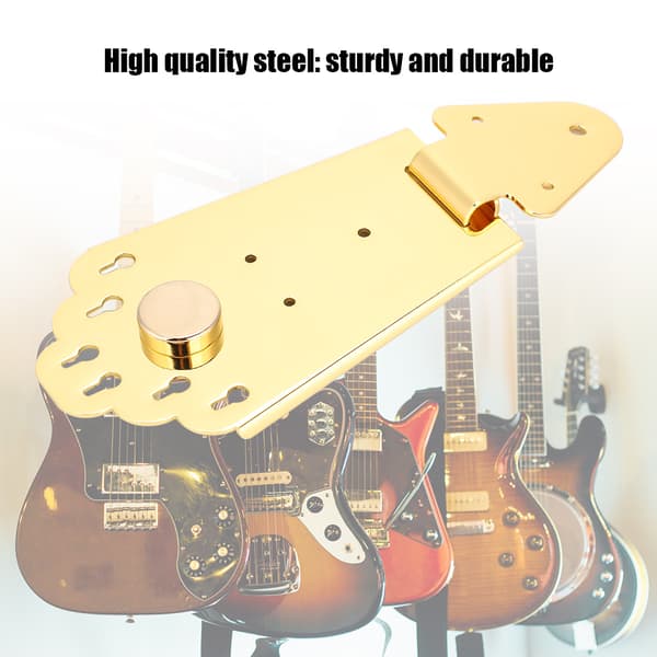 6-strängars Gitarr Stjärtstycke Bro för Jazz Elektrisk Gitarr Musikinstrument (Guld)