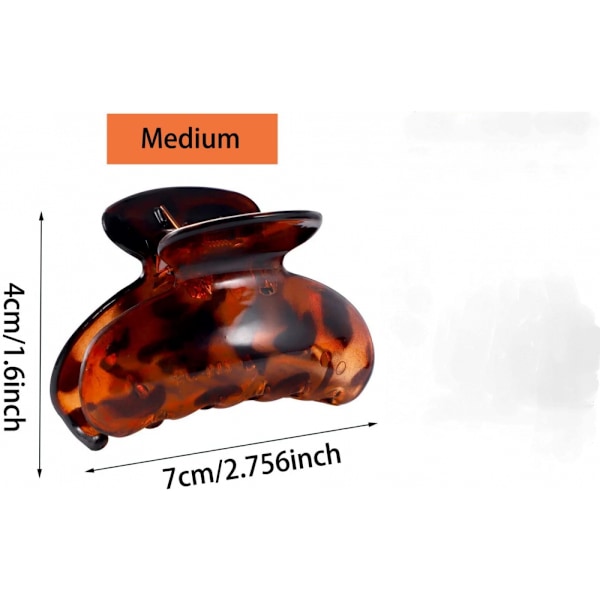 3 kpl Hiusleukoja, 7cm x 4cm/2.8 tuumaa x 1.6 tuumaa Keskikokoinen Akryyli Hiustenpidike Tytöille ja Naisille