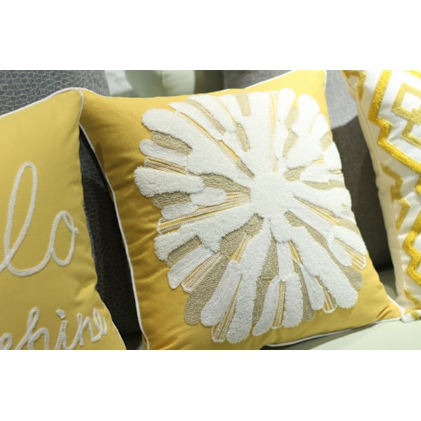 2-pack örngott, 100 % bomull örngott för soffa säng, Nepal mönster broderi, 18x18 tum---5454
