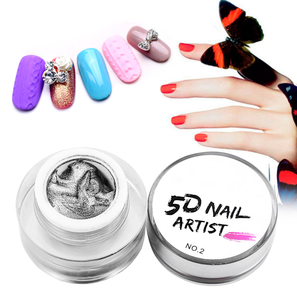 Salon Multichrome 3D Relief Tegning Pigment Neglekunst UV Gel Polish Sliver