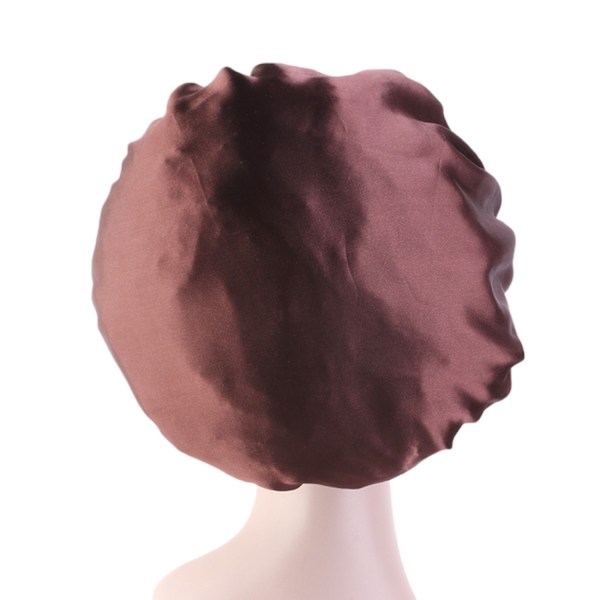 Set med 5 Vattentäta Satin Bonnet, Bred Band Duschhatt, Satin Sovhatt, Satin Hårmössa