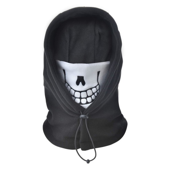 Children and teenagers' winter warm cycling mask Balaclava hat pullover hat snow and wind hat Black Skull