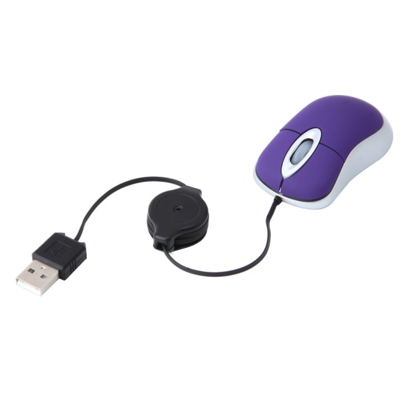 Retractable Cord Mini Mouse Office Home Mouse for Laptop or Desktop, USB Computer Mouse Wired with Optical Sensor and 1200 DPI - Comfortable Wired Mo