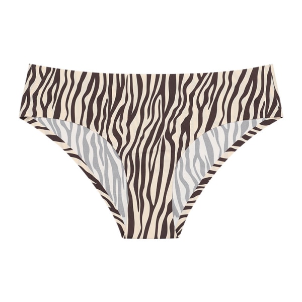 Sömlösa underkläder för kvinnor No Show Trosor Mjuk Stretch Hipster Bikini Underkläder 3-pack, Zebra Leopard, L