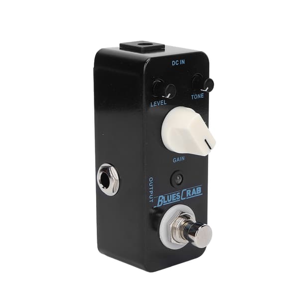 Effektpedal Blues Crab Classic Overdrive Mini Single Instrument Tilbehør Sort