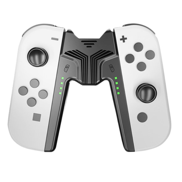Joy-Con Laddningsgrepp för Nintendo Switch OLED-kontroller, Comfort Joycon Grip-kontroller Portabelt V-format handtag (svart)