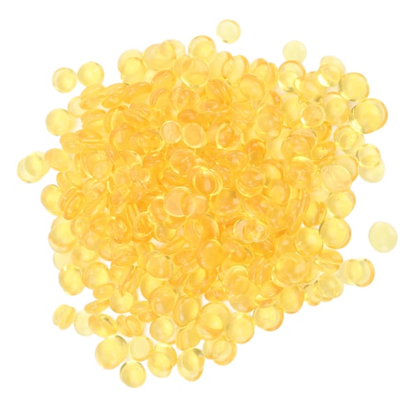 100g Hårförlängningsgranulat Gult Varmlim Kornlimspetsar Pellets Transparenta Pärlor för att göra Perukhårförlängningar