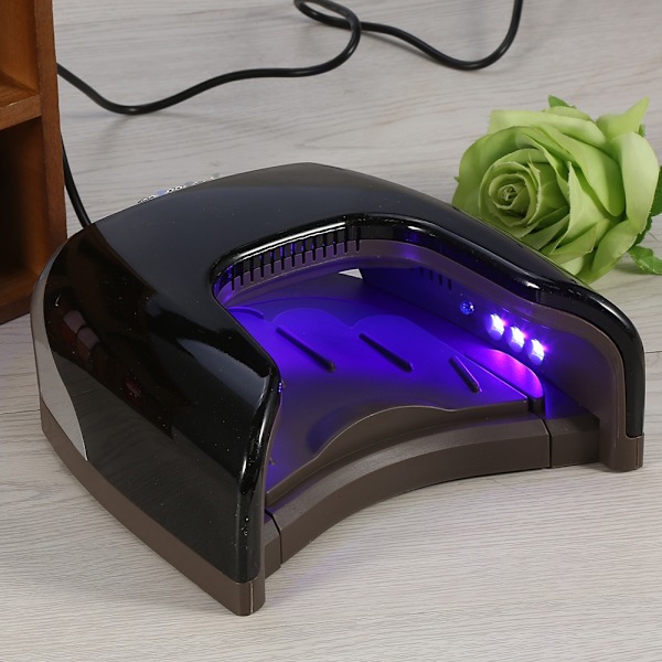 Professionell 48W 24leds nagellampa UV-ljus gelhärdande torktumlare för händer och fötter  Svart