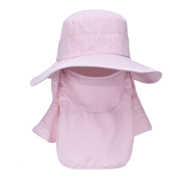 Fiskehatt Solskyddshatt - Premium UPF 50+ Vikbart cover med lock Boonie-hatt för män och kvinnor （Rosa）