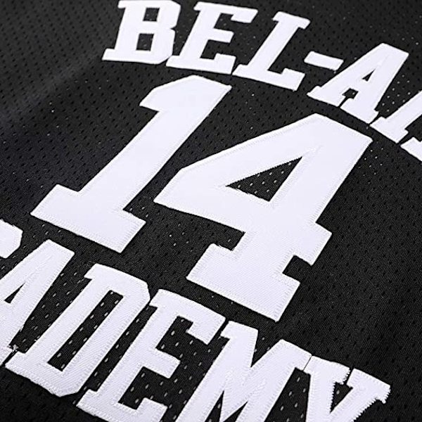 14 Fresh Prince of Bel Air College, herre basketball trøje  sort—M