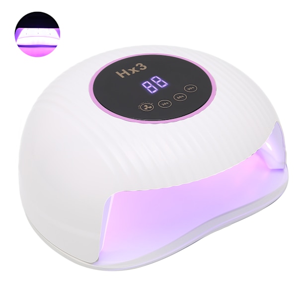 180W UV LED-nagelgelhärdande lampa 3 tidsinställningar Snabbtorkande rött ljus nagellack gel torktumlare maskin