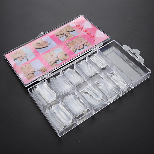 Nagel Quick Building Gel Nagelform Tips Set Förlängning Lim Nagelkonst UV Builder Vit
