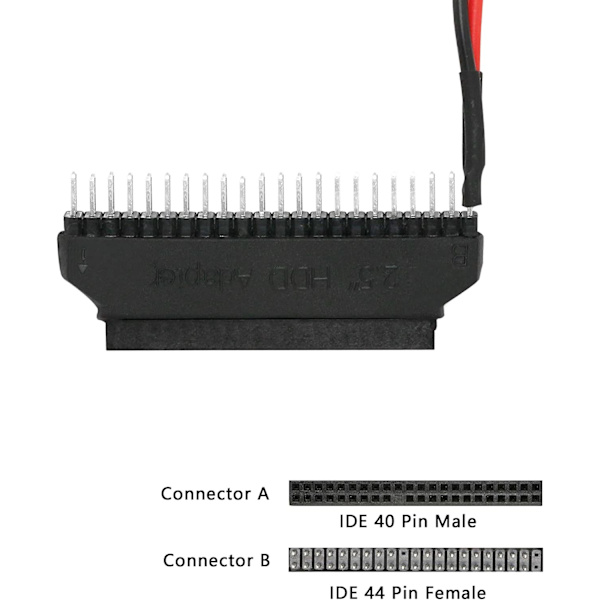 2,5 til 3,5 IDE-adapter, bærbar 2,5-tommer til stationær 3,5-tommer IDE-harddiskadapterkonverter, 4 stk.