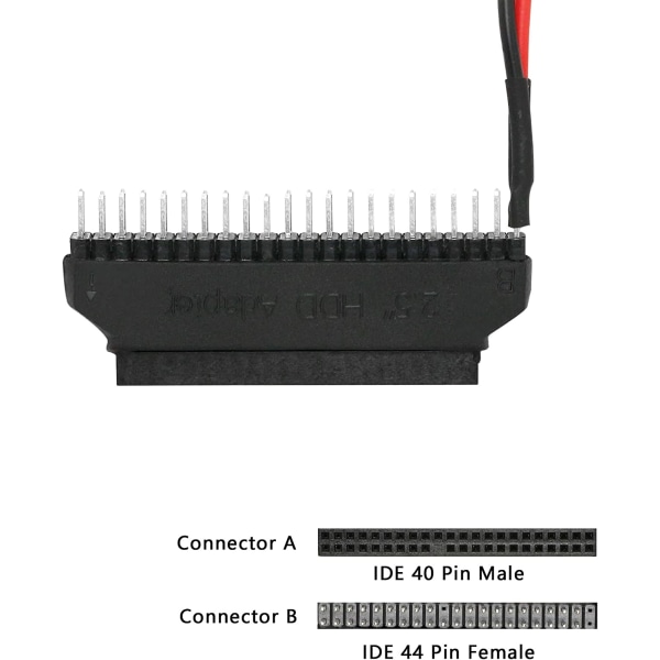 2,5 till 3,5 IDE-adapter, bärbar dator 2,5-tums till stationär 3,5-tums IDE-hårddiskadapterkonverterare