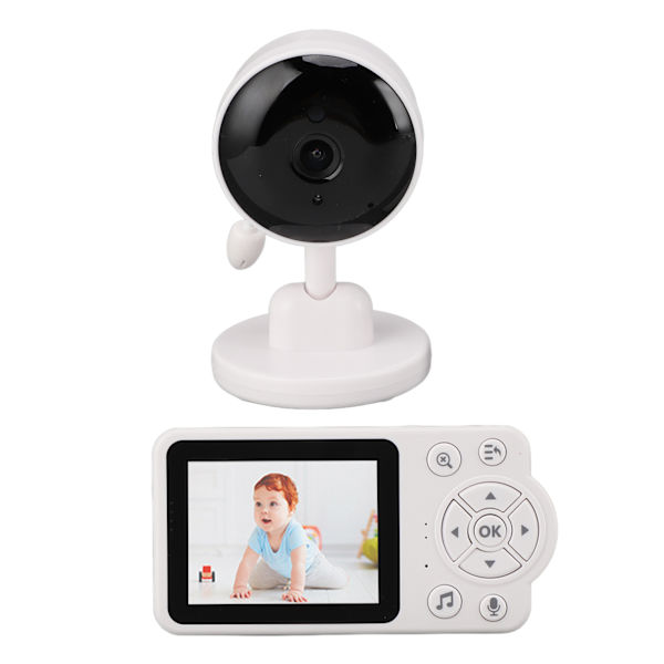 Babymonitor med kamera mikrofon 2,8 tum nattvision 2-vägs kommunikation inomhus temperaturövervakning smart trådlös husdjurskamera för hemmet