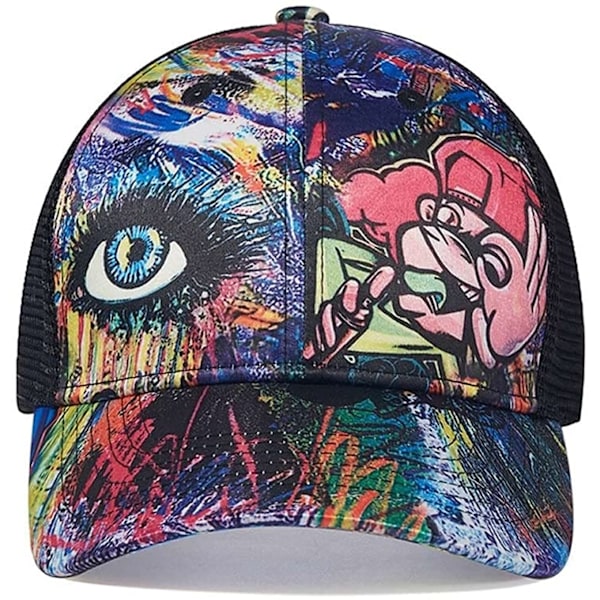 AVEKI Mesh Trucker-kepsar, utomhus Snapback Dad Hat, Hip Hop herr och dam justerbara basebollkepsar