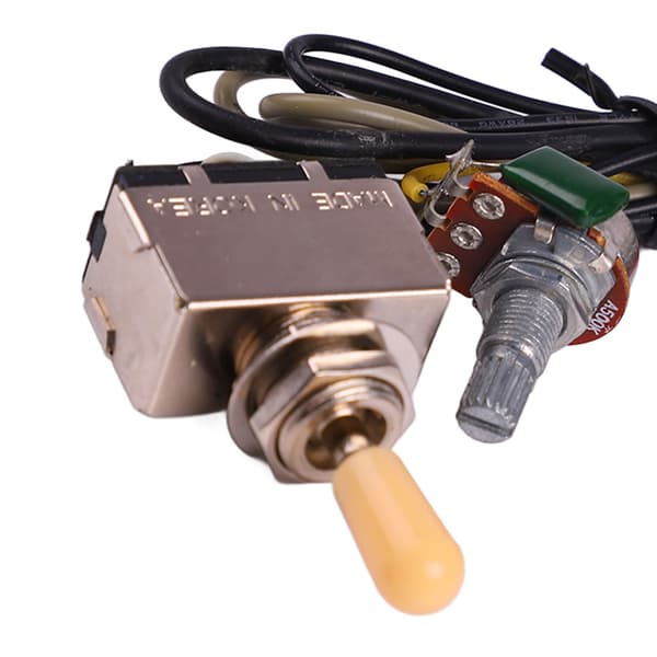 Gitarrkopplingsschema A500K B500K Potentiometrar 3-vägs vippströmbrytare 1 volym 1 ton Elektrisk gitarr förkopplad sele